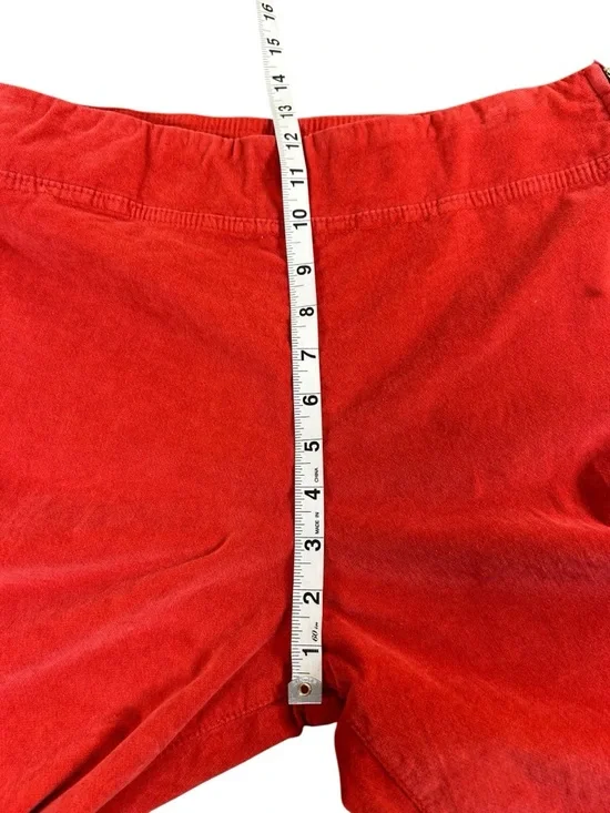 FREE PEOPLE In My Feelings Velvet Crop Slim Flare Pants Red M NWOT Retro Boho - Picture 14 of 15